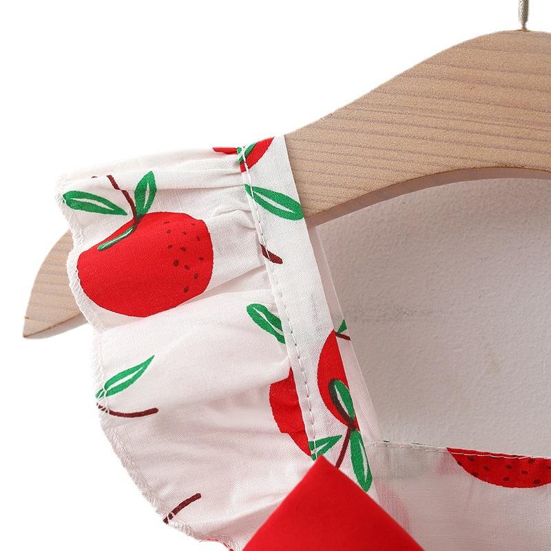 Summer Bow Pear Print Dress