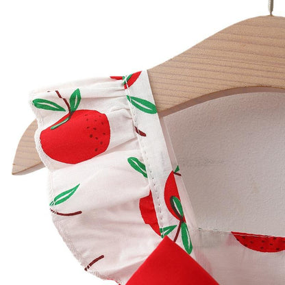 Summer Bow Pear Print Dress