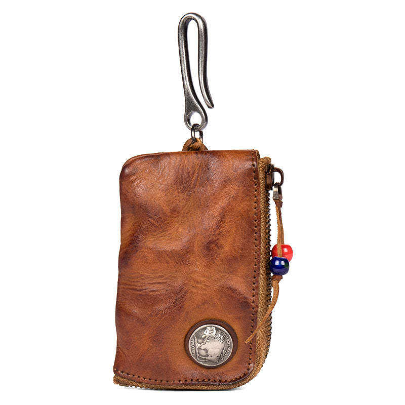 Retro Small Coin Card Holder Car Key Wallet
