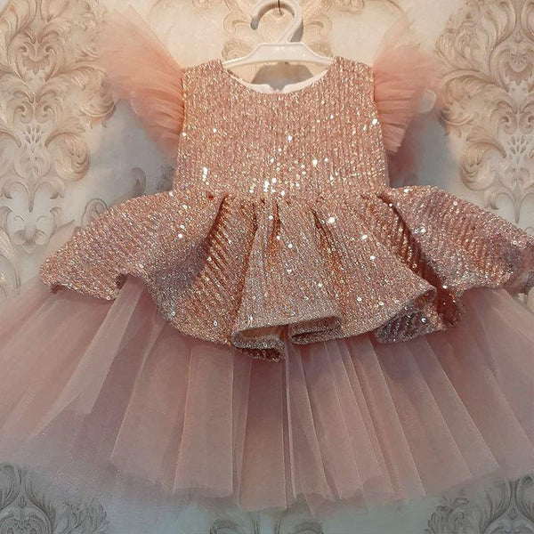 Elegant Girls Lace Sequins Princess Dress