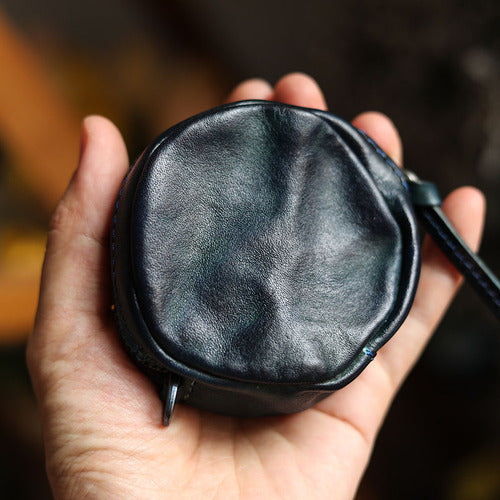 Handmade Cowhide Storage Coin Purse