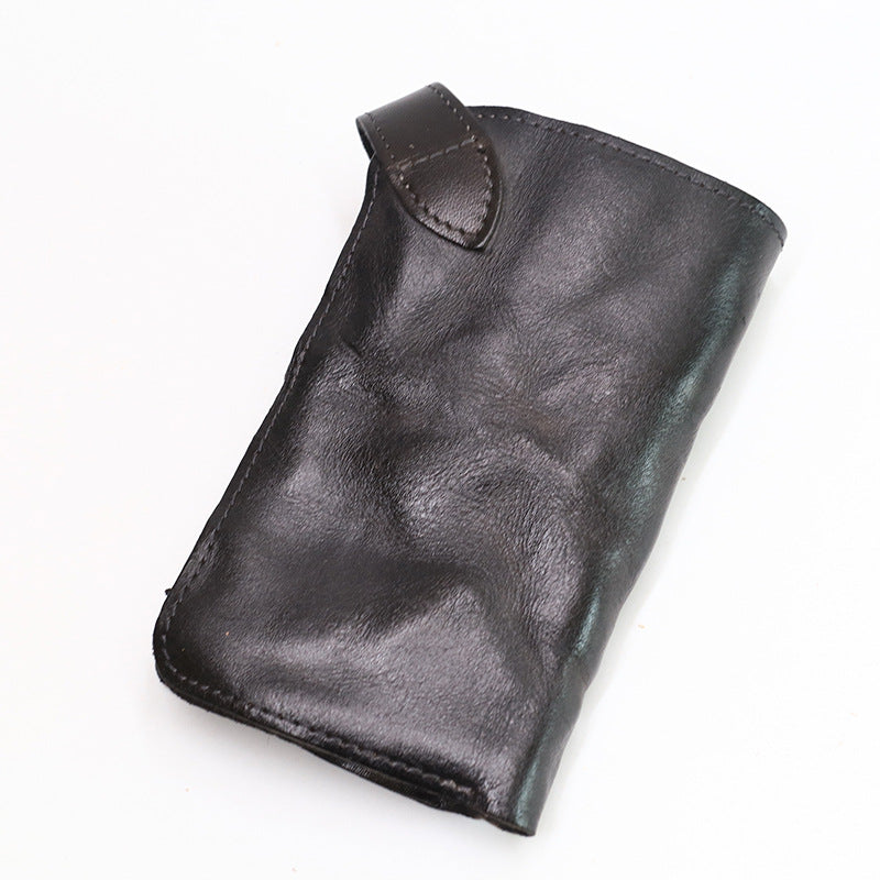 Vintage Leather Handmade Pleated Wallet