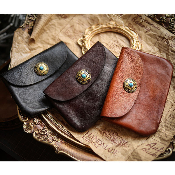 Buckle Leather Short Wallet Organizer