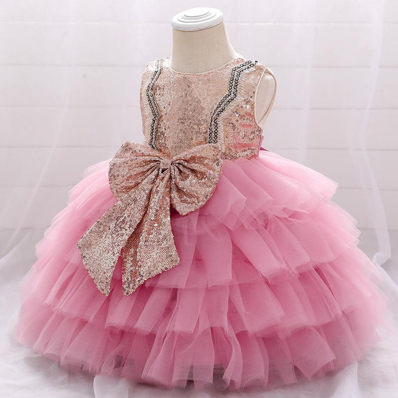 Baby Girls Cute Bow Fluffy  Dress