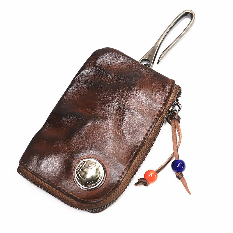 Retro Small Coin Card Holder Car Key Wallet