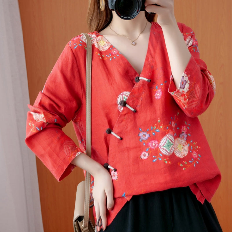 Floral Printed Soft  Blouses