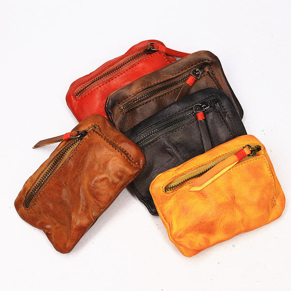 Vintage Leather Small Coin Wallet
