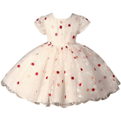 Retro Elegant Cute Flower Princess Dress
