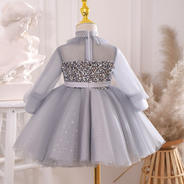 Elegant Cute Flower Girl Puffy Princess Party Dress