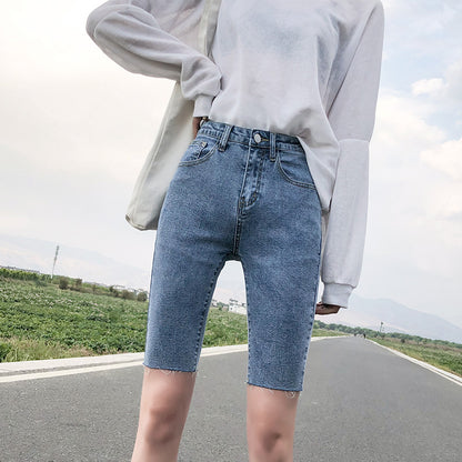 Denim High Waist Skinny Pants