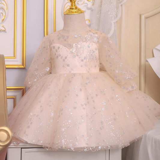 Elegant Cute Sequins Embroidery  Princess Dress