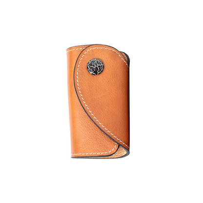 Cowhide Love Heart Shape Couple Key Case