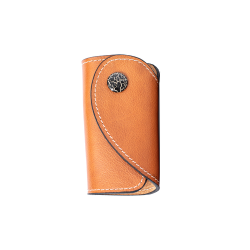 Cowhide Love Heart Shape Couple Key Case