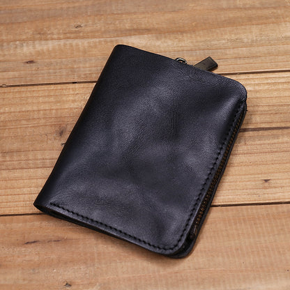 Vintage Pleated Leather Wallet