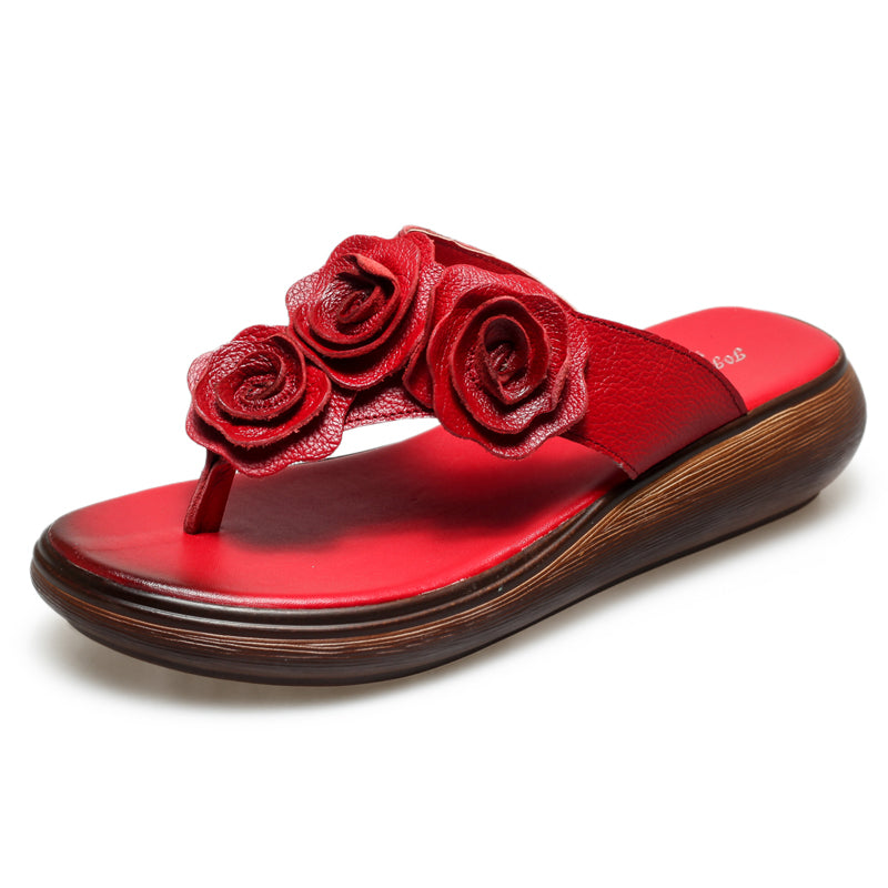 Retro Flower Flip Flops