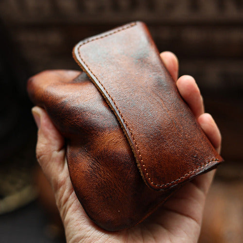 Leather Buckle Vintage Small Coin Purse