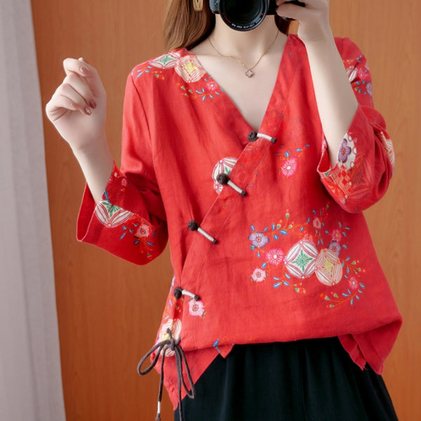 Floral Printed Soft  Blouses