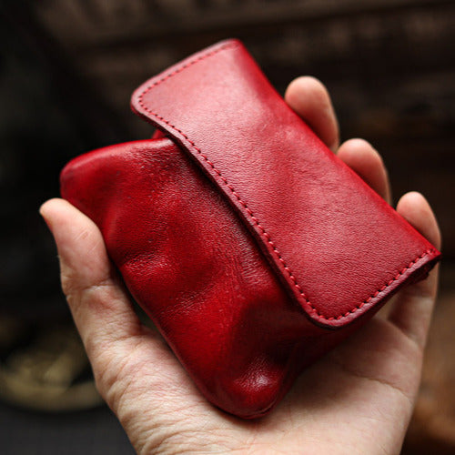 Leather Buckle Vintage Small Coin Purse