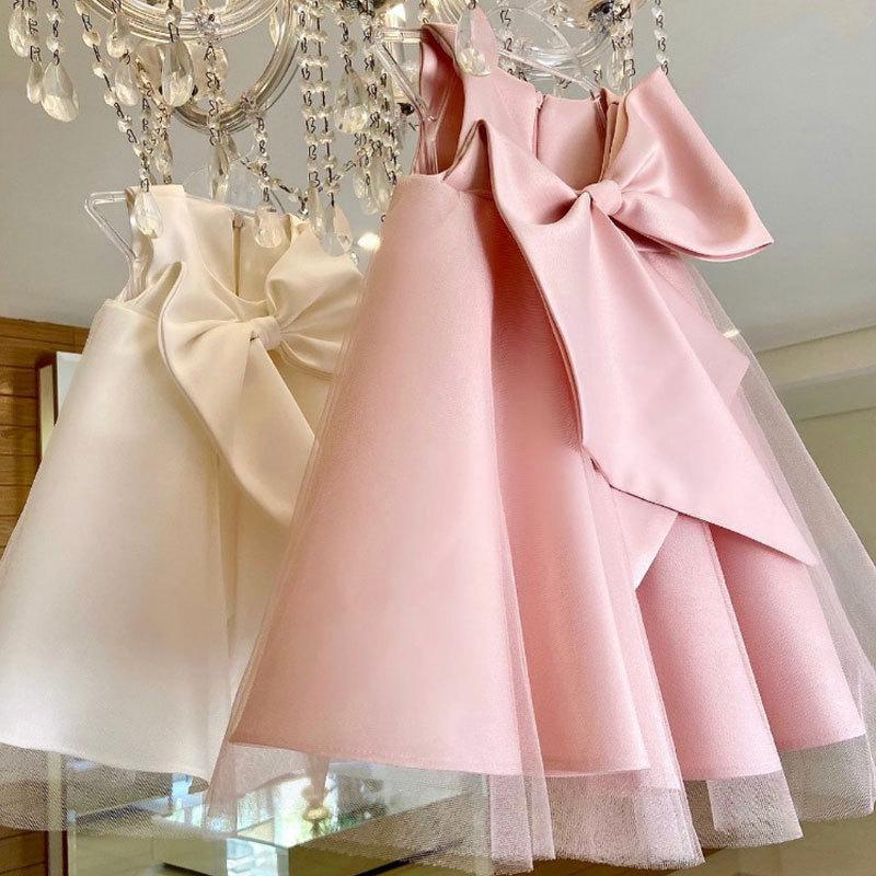 Baby Girls Cute Bow Fluffy  Dress