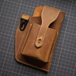 Outdoor Cowhide Mobile Phone Bag Multifunctional Belt Bag