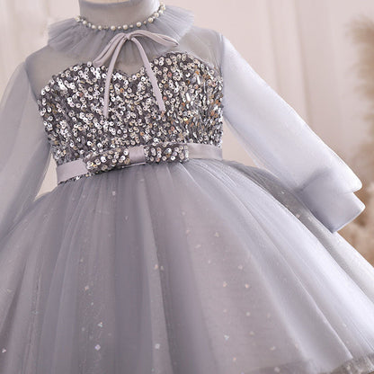 Elegant Cute Flower Girl Puffy Princess Party Dress