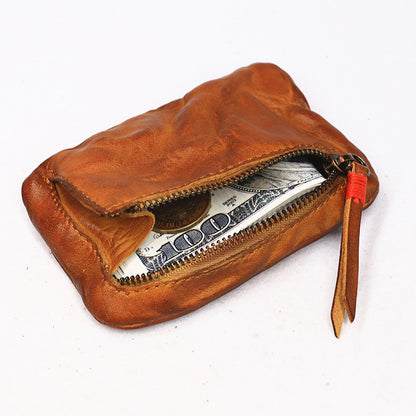 Vintage Leather Small Coin Wallet