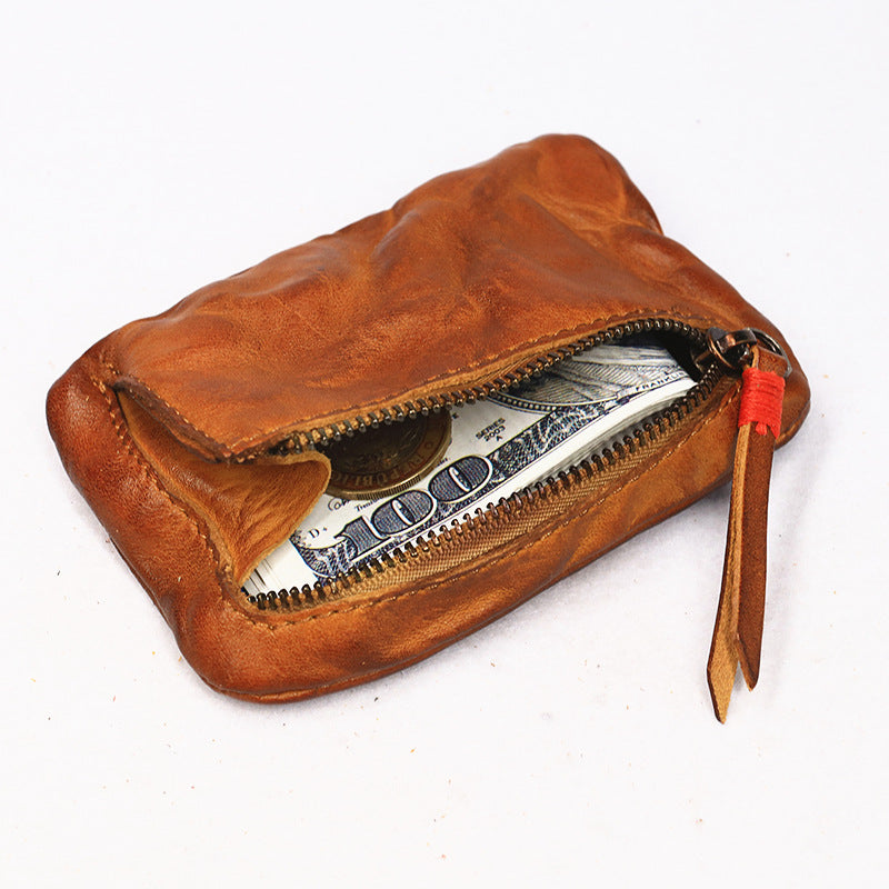 Vintage Leather Small Coin Wallet
