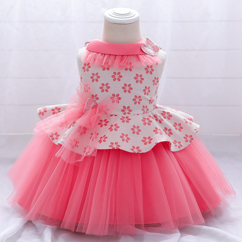 Elegant Baby Girl's Butterfly Bow Fluffy Princess Dress