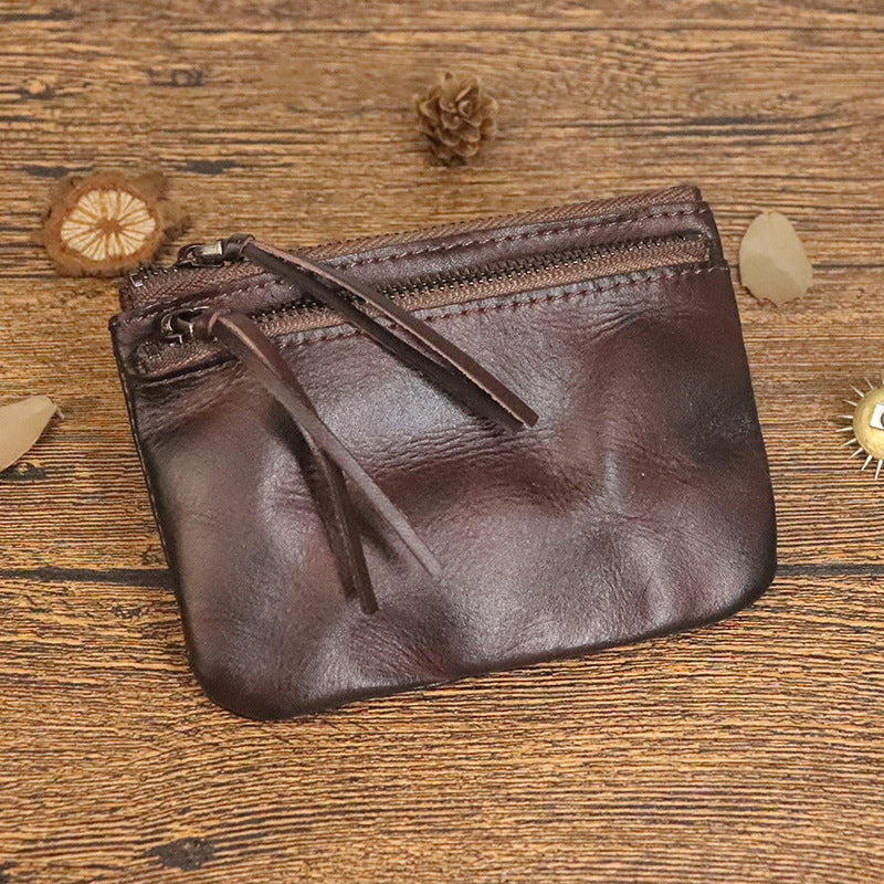 Vintage Distressed Crinkle Small Wallet