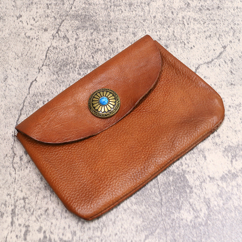 Ultra-thin Leather Card Case Coin Storage Bag Small Coin Purse