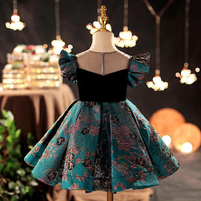Vintage Elegant Girl Princess Party Puffy Dress