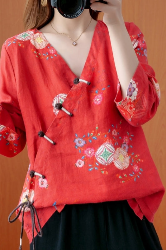 Floral Printed Soft  Blouses