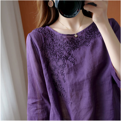 Embroidered Floral Blouses