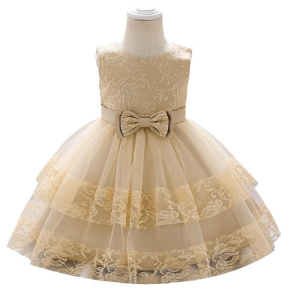 Baby Girls Summer Cute Fluffy  Lace Dress
