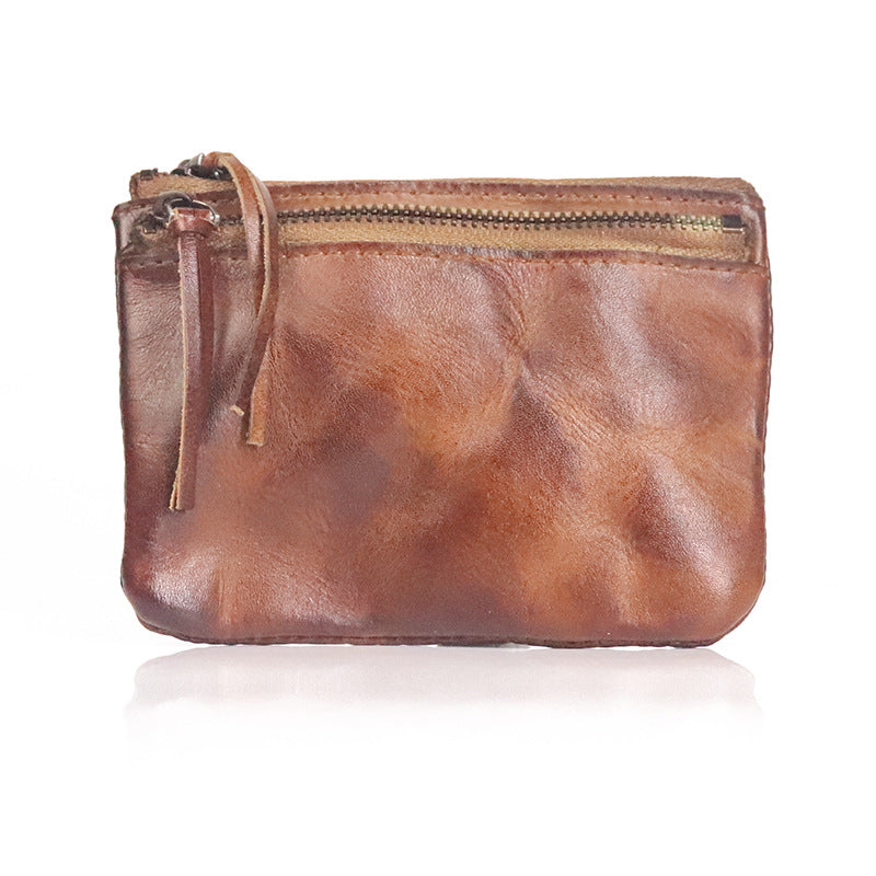 Vintage Distressed Crinkle Small Wallet