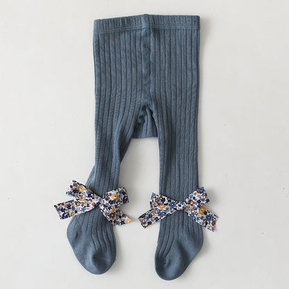 Children's Bowknot Soft Leggings Socks