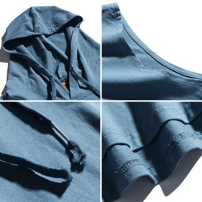 Loose Sleeveless Hoodie