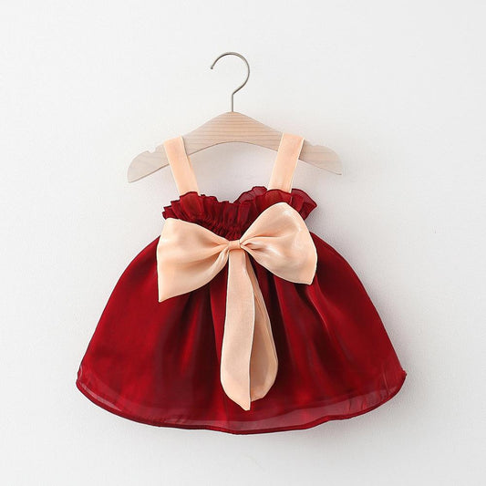 Summer Girls Bow Sling Dress