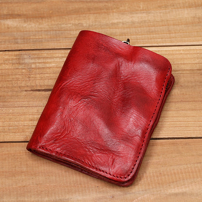 Vintage Pleated Leather Wallet