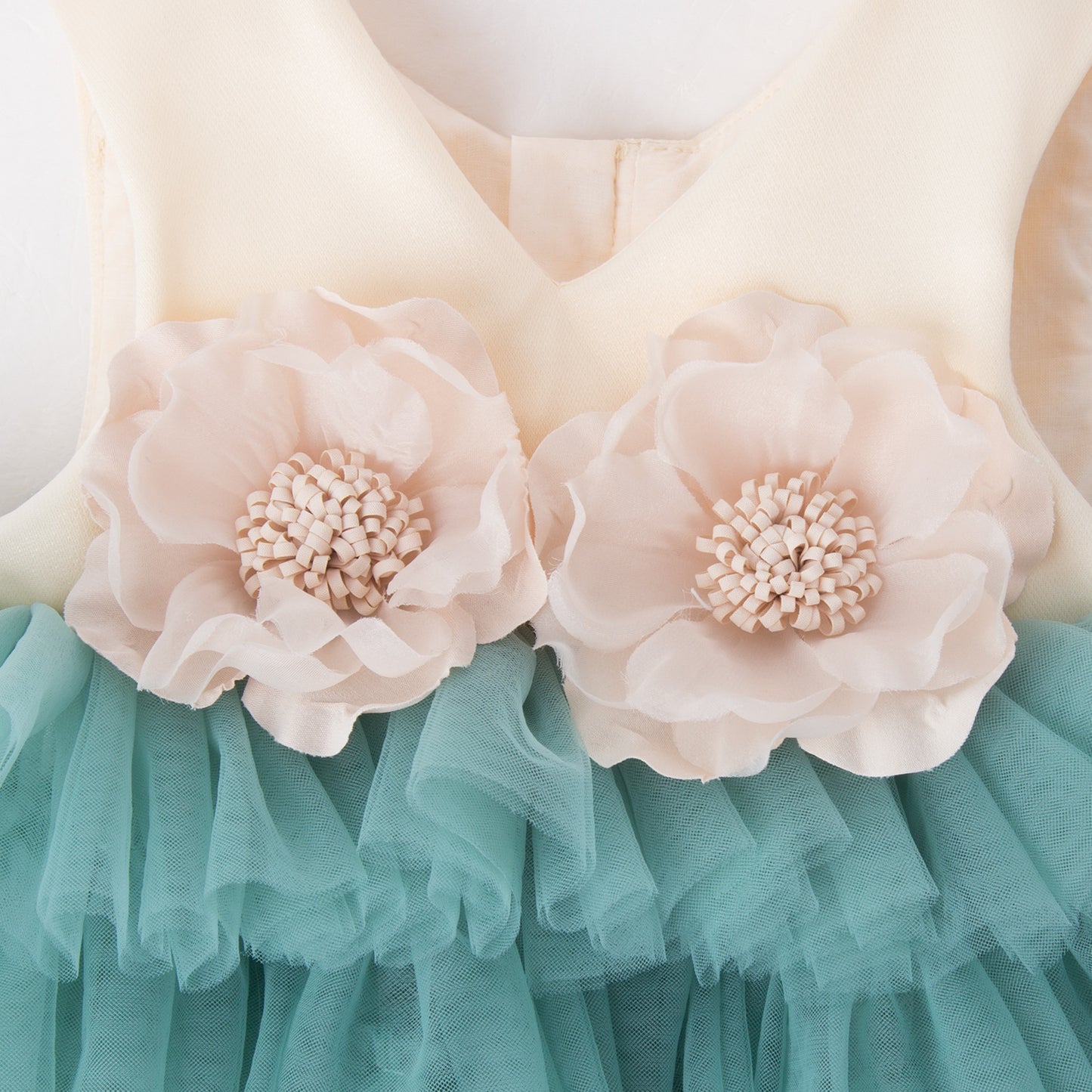 Cute Girl Flower Sleeveless Mesh Cake Dress