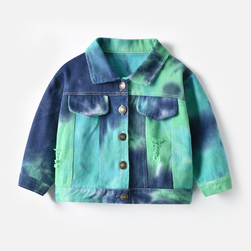 Children Tie-dye Denim Jacket