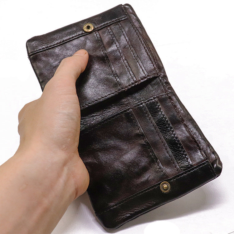 Wrinkled Retro Multi-card Soft Wallet