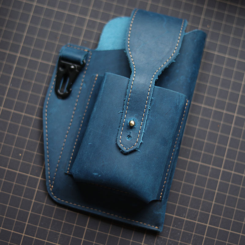 Outdoor Cowhide Mobile Phone Bag Multifunctional Belt Bag
