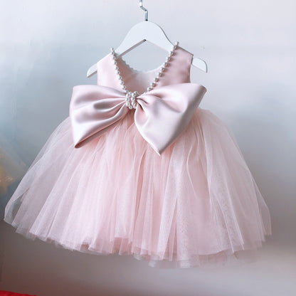 Summer Baby Girls Bow-knot Party Birthday Dress