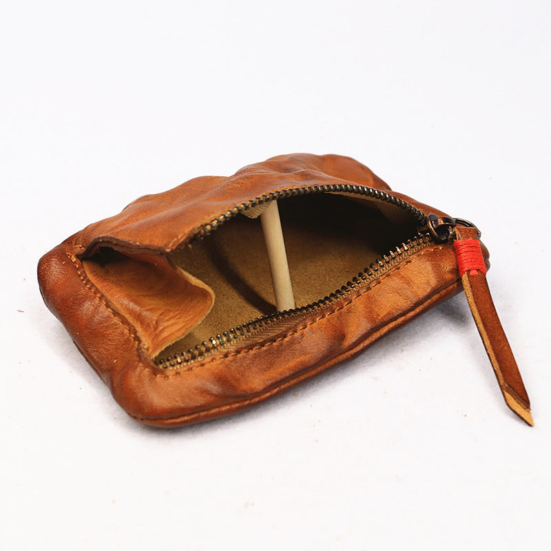 Vintage Leather Small Coin Wallet