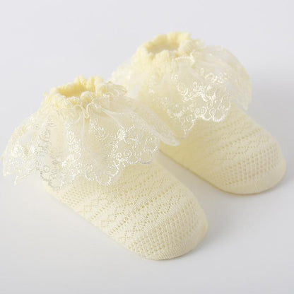 Children's Lace Mesh Thin Princess Dance Socks