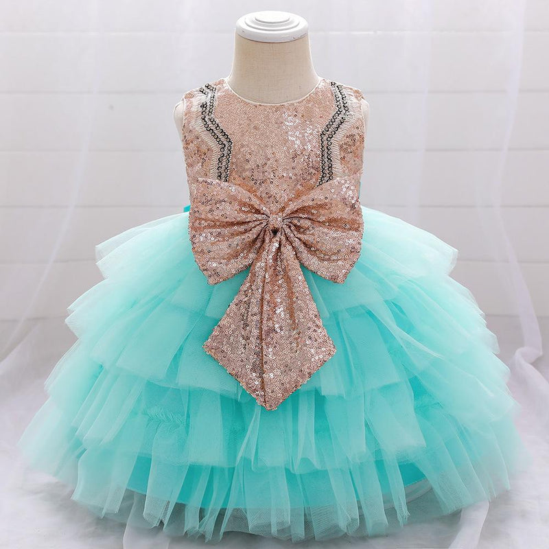 Baby Girls Cute Bow Fluffy  Dress