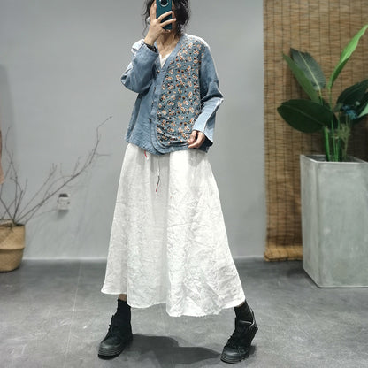 Loose Floral Long-sleeved Shirt