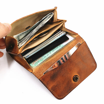 Retro Leather Buckle Small Coin Purse