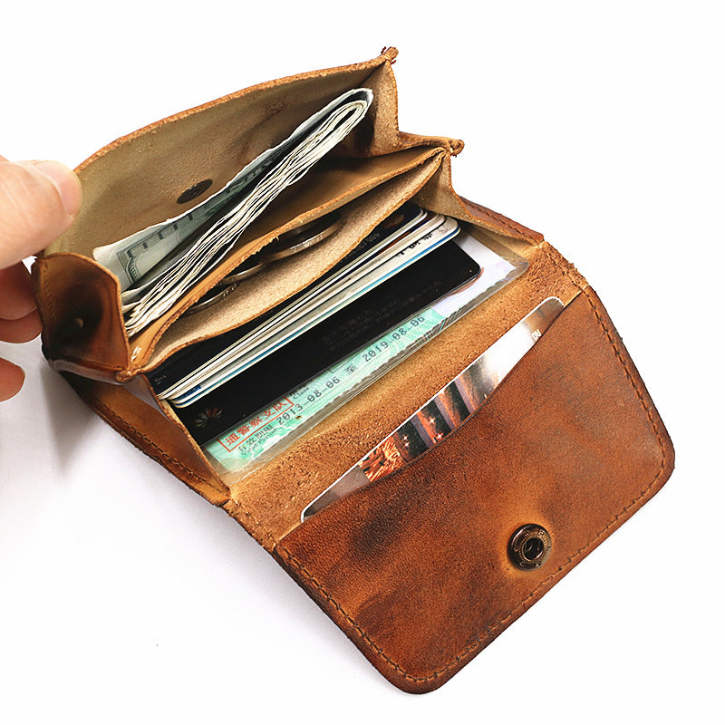 Retro Leather Buckle Small Coin Purse